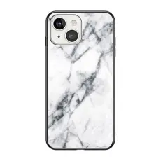 OEM - Anti-Scratch Härdat Glas Skärmskydd Skal iPhone 13 - Vit Marble