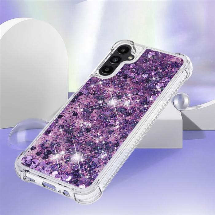 A-One Brand - Galaxy A14 5G/4G Mobilskal YB Quicksand Glitter TPU - Lila