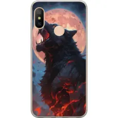 iSecrets - Genomskinligt Skal kompatibel med Xiaomi Redmi 6 Pro med Ylande varg