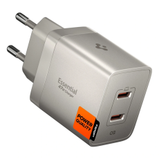 Spigen - Spigen 2-Port N&auml;tverk Laddare 47W EE472EU-GaN - Naturlig Titan