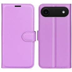 Amorus - AMORUS iPhone Air Plånboksfodral Flipstativ Litchi - Lila