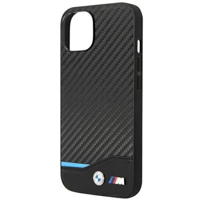 BMW - BMW iPhone 14 Skal Läder Carbon - Svart
