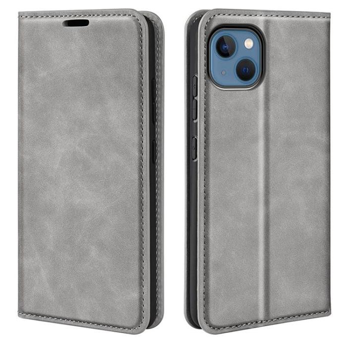 OEM - Folio iPhone 14 Plånboksfodral - Grå