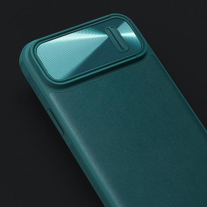 Nillkin - Nillkin iPhone 14 Plus Skal CamShield Läder S - Grön