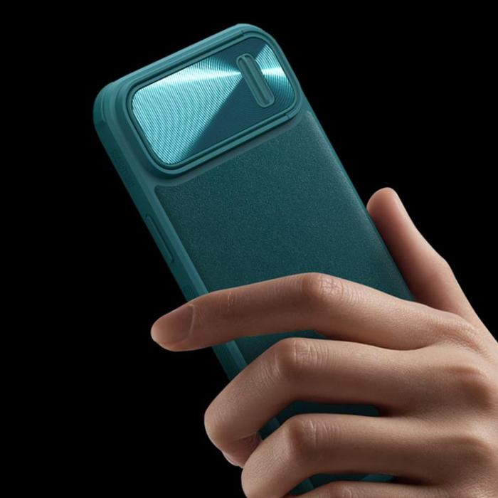 Nillkin - Nillkin iPhone 14 Plus Skal CamShield Läder S - Grön