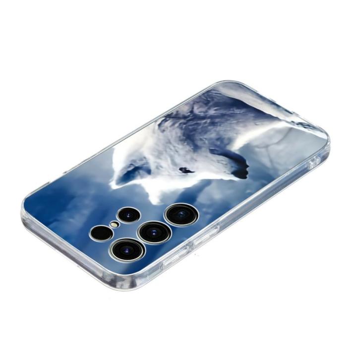 OEM - Samsung Galaxy S26 Ultra Skal Mönstertryck Stötsäker TPU - Vit Varg