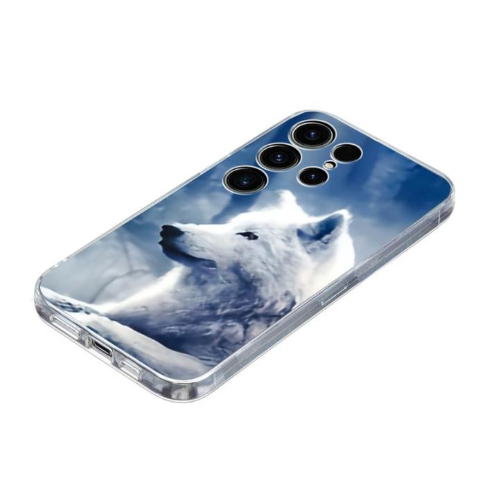 OEM - Samsung Galaxy S26 Ultra Skal Mönstertryck Stötsäker TPU - Vit Varg