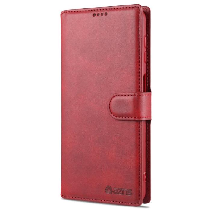 AZNS - AZNS Plånboksfodral Dual-sided Magnetic Clasp i Konstläder - Röd