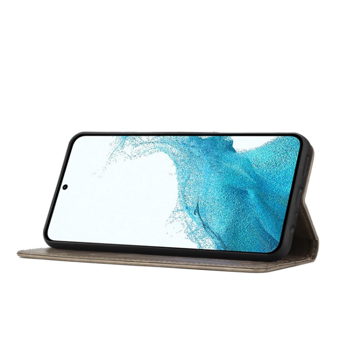 OEM - Galaxy S23 Plus Plånboksfodral Imprinting Flower Butterfly - Grå