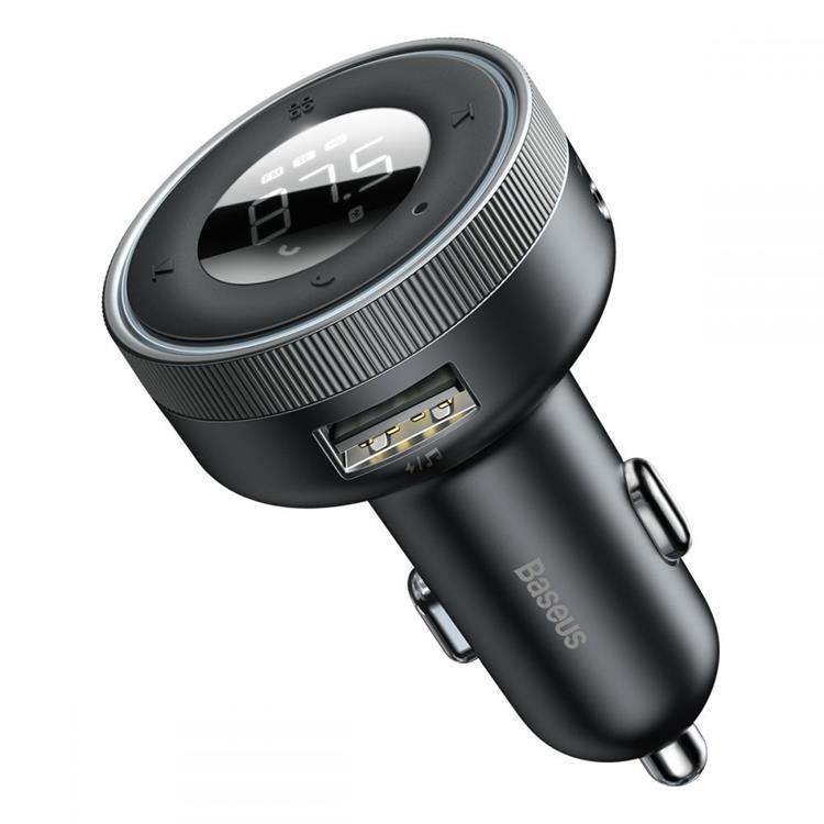 Baseus Cclh-01 2-Port Billaddare + Transmiter Fm - Svart | 505295 | AlltMobil