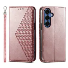 OEM - Samsung Galaxy S26 Fodral Konstl&auml;der Pl&aring;nboksfodral - Ros&eacute;guld