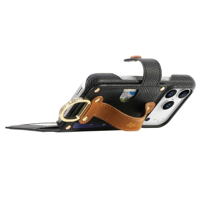 A-One Brand - iPhone 17 Pro Plånboksfodral RFID Blocking Zipper - Svart