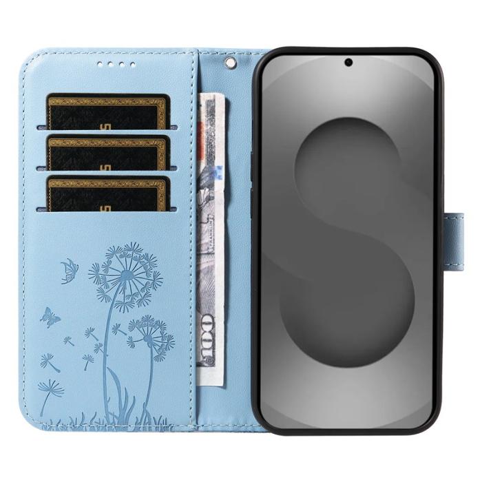 OEM - Samsung Galaxy S26 Ultra Fodral Äkta Läder Dandelion - Ljusblå