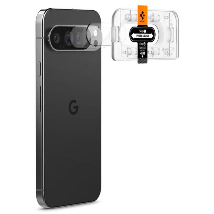 Spigen - [2-Pack] Spigen Google Pixel 9 Pro Linsskydd Härdat Glas EZ Fit