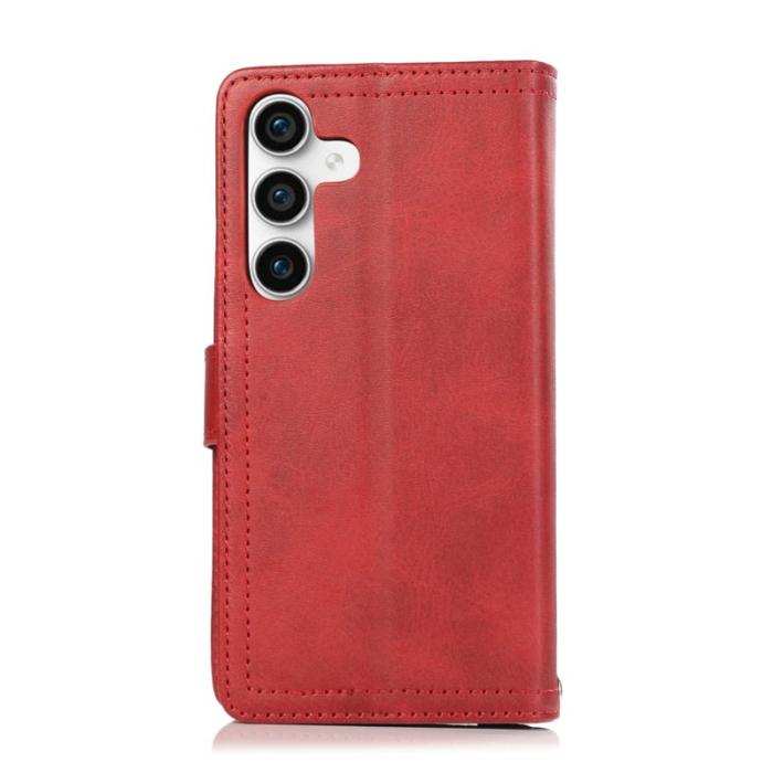 OEM - Samsung Galaxy S26/S26 Pro Plånboksfodral Äkta Läder Magnetiskt Skydd - Röd