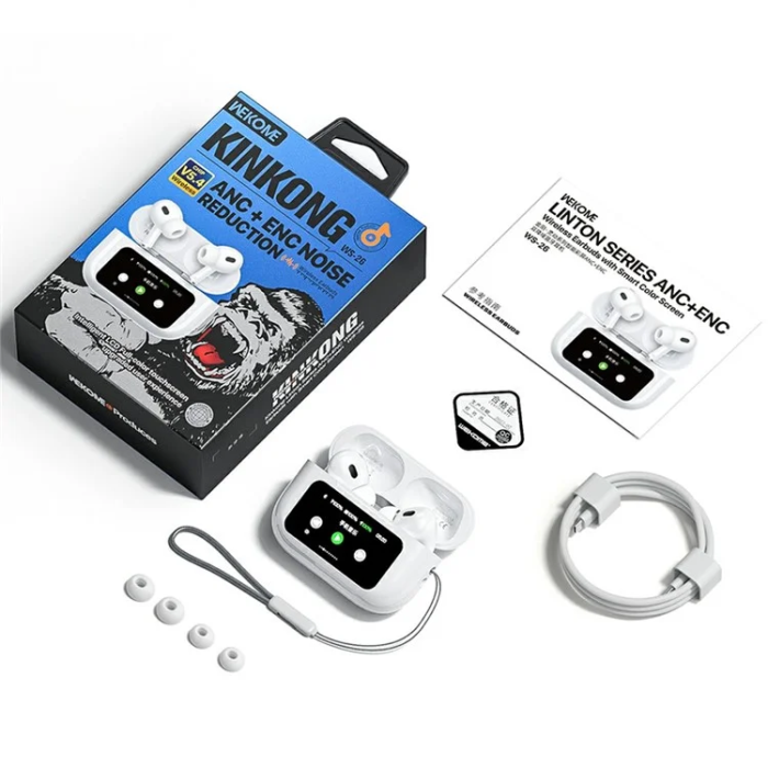 WEKOME - WEKOME In-Ear Hörlurar Bluetooth ANC ENC Kinkong-Linton - Vit