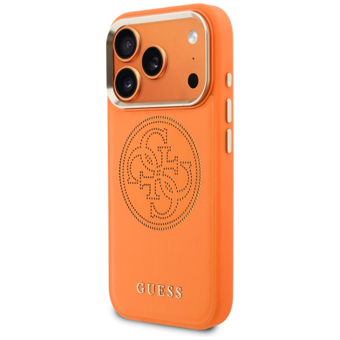 Guess - Guess Mobilskal För iPhone 17 Pro MagSafe Perforated 4G - Orange