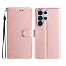 OEM - Samsung Galaxy S26 Ultra Pl&aring;nboksfodral Konstl&auml;der Folio Magnetl&aring;s - Ros&eacute;guld
