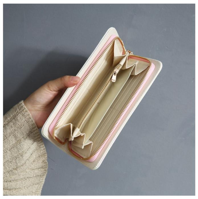 UTGATT1 - Laser Zipper Wallet för kvinnor - Gold