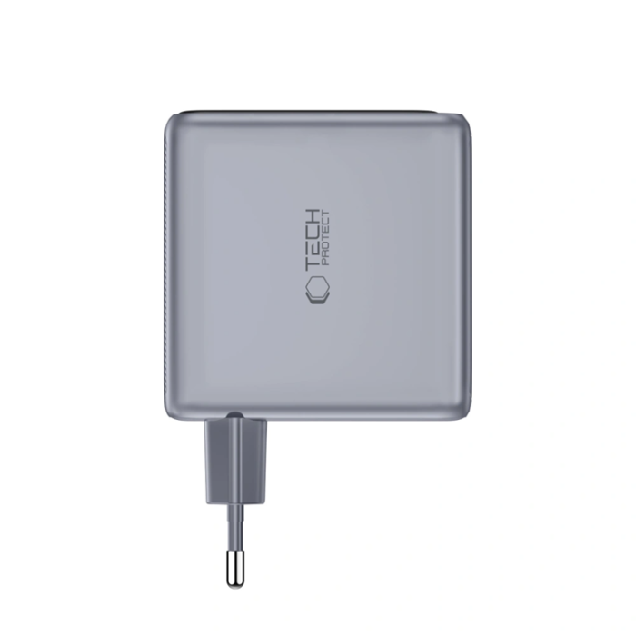 Tech-Protect - Tech-Protect 3-Port Väggladdare 100W Powervisisn - Mörkgrå