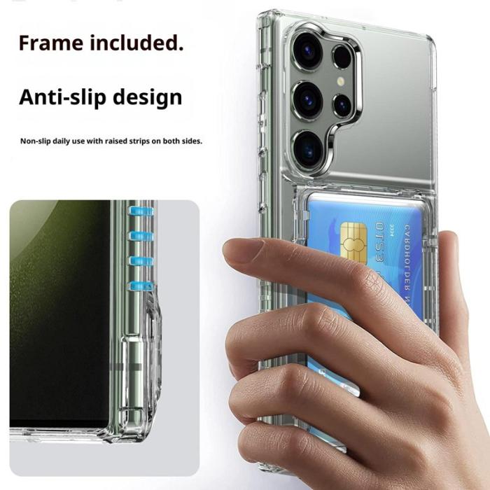 OEM - Mobilskal till Samsung Galaxy S26 Ultra Plast Med Kortfack Ställ - Transparent