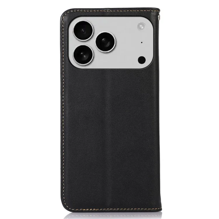 KHAZNEH - KHAZNEH iPhone 17 Pro Max Plånboksfodral Äkta Läder RFID