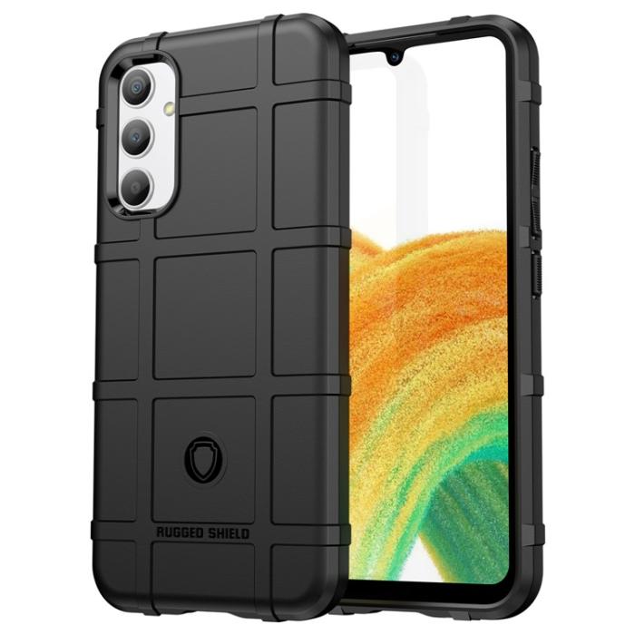 OEM - Galaxy A23 5G/4G Mobilskal Rugged Square Grid - Svart