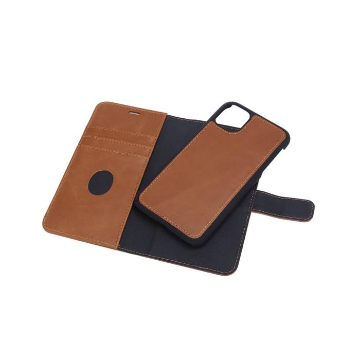 Radicover - RADICOVER iPhone 12 & 12 Pro Plånboksfodral Strålningsskydd Läder- Brun