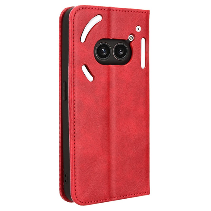 A-One Brand - Nothing Phone (2a) Plus Plånboksfodral Retro Kickstand - Röd
