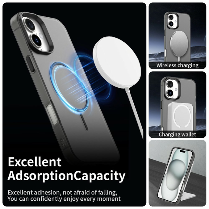 A-One Brand - iPhone 17 Mobilskal MagSafe Candy Color - Svart