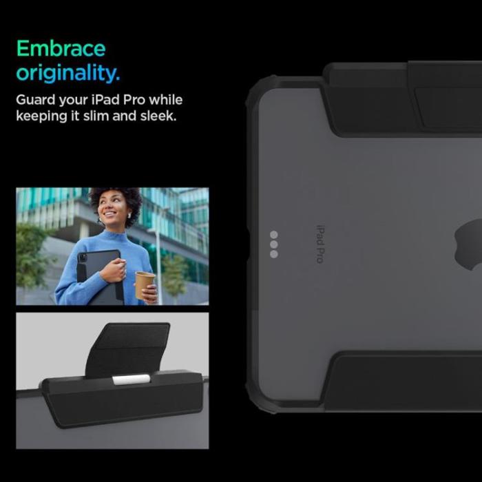 UTGATT - Spigen iPad Pro 11 (2024) Fodral Ultra Hybrid - Svart