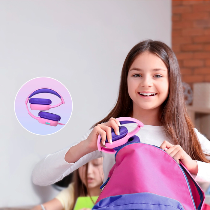 Tronsmart - Tronsmart Over-Ear Hörlurar Trådbundna till Barn Safe KH01 - Rosa