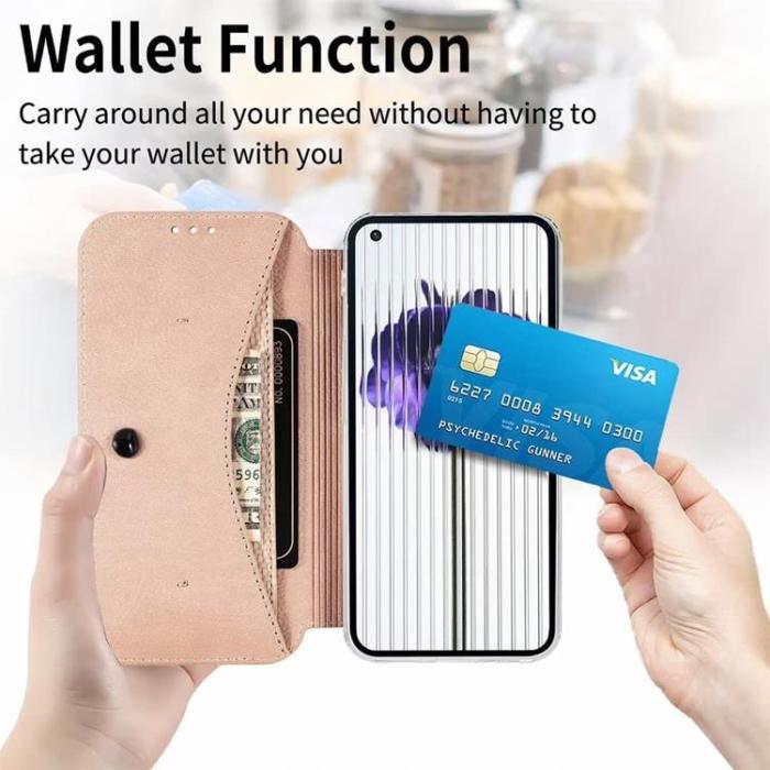 A-One Brand - Nothing Phone 1 Plånboksfodral Silikon Flip - Rosa