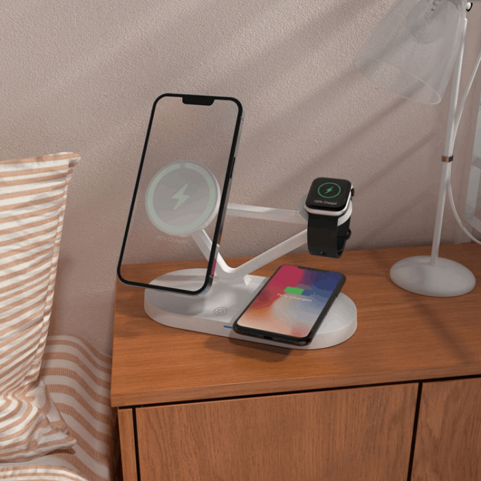 Tech-Protect - Tech-Protect 3-in-1 Trådlös Laddare iPhone, Apple Watch, AirPods -