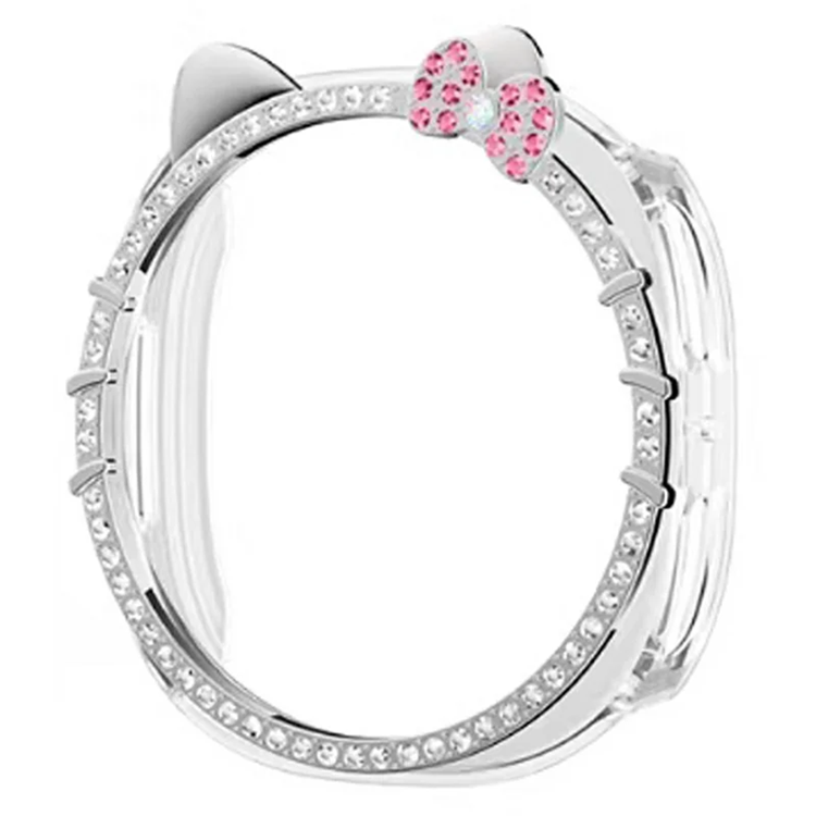 Galaxy Watch 8 (40mm) Skal Cat Ear Decor Hollow PC - Silver | 5122 | AlltMobil