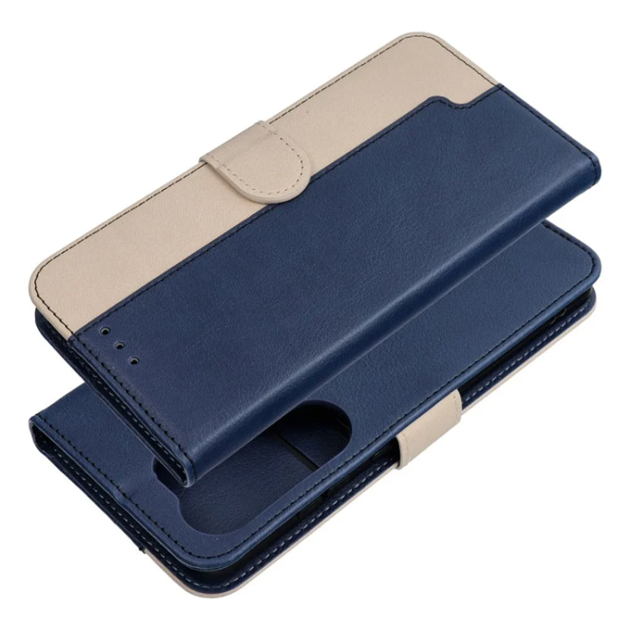 A-One Brand - Plånboksfodral För Galaxy S26 Plus Split - Marinblå/Cream