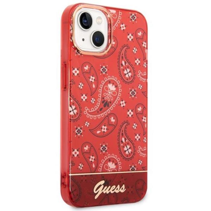 Guess - GUESS iPhone 14 Plus Skal Bandana Paisley - Röd