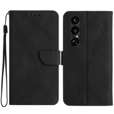 A-One Brand - Sony Xperia 1 VII Plånboksfodral Skin Touch Lines Imprinted 