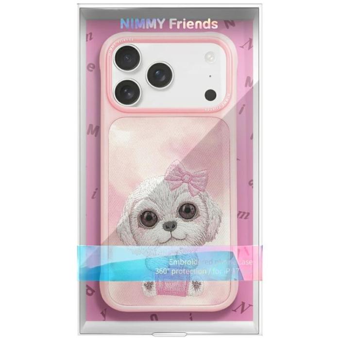 NIMMY - Nimmy iPhone 17 Pro Mobilskal Big Eyed Pet 2.0 Dog - Rosa