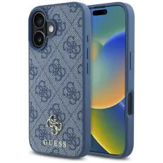 Guess - Guess iPhone 16 Mobilskal MagSafe HC PU 4G Small Classic - Blå