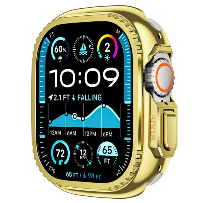 A-One Brand - Apple Watch Ultra 2 49mm Skal Metal - Glossy Guld