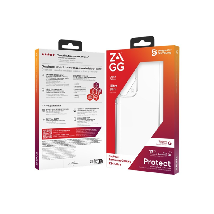 Zagg - ZAGG Galaxy S24 Ultra Mobilskal Crystal Palace - Transparent
