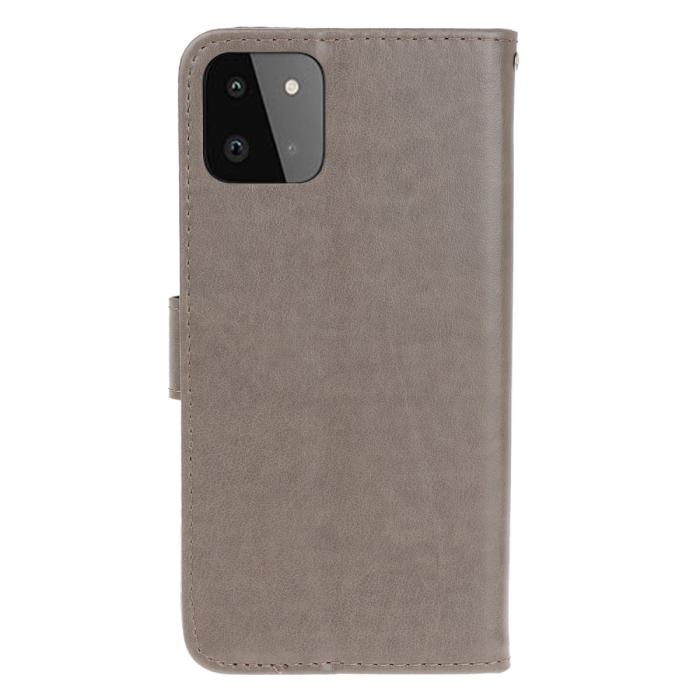 A-One Brand - Butterfly Plånboksfodral Samsung Galaxy A22 5G - Grå