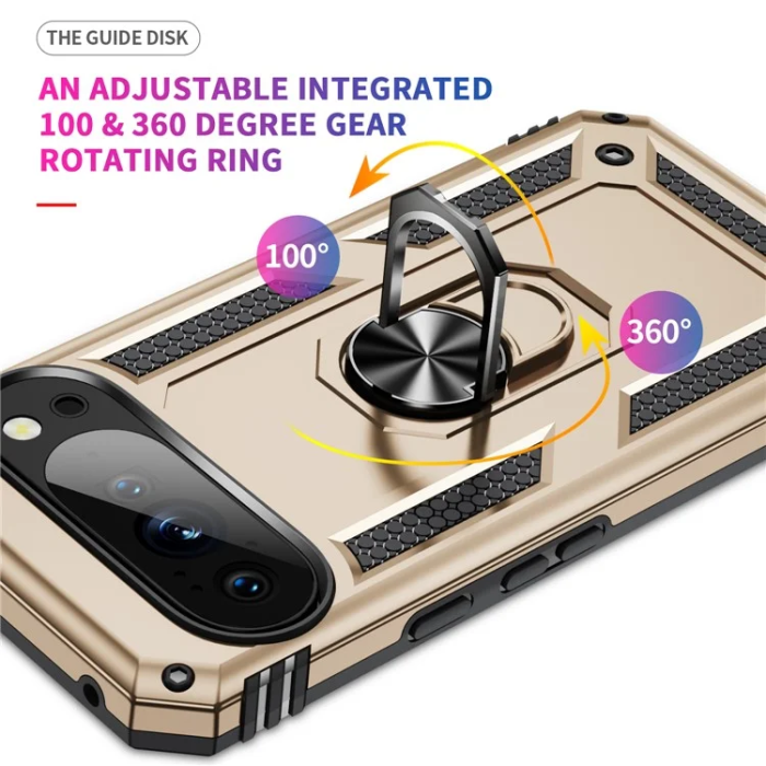 A-One Brand - Google Pixel 10/10 Pro Mobilskal Kickstativ - Guld