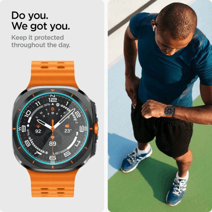 Spigen - [2-Pack] Spigen Galaxy Watch Ultra (47mm) Härdat glas Skärmskydd EZ Fit