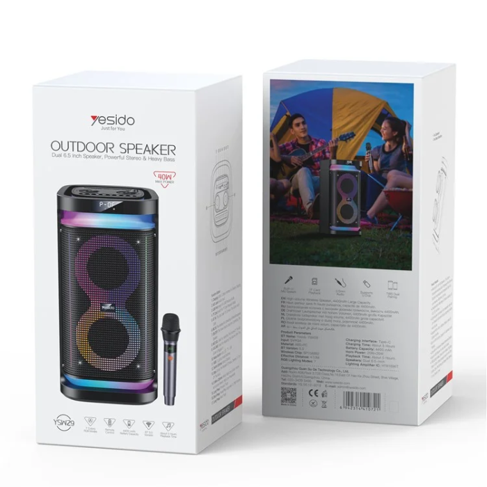 Yesido - YESIDO Trådlös Högtalare Bluetooth YSW29 Utomhus - Microphone