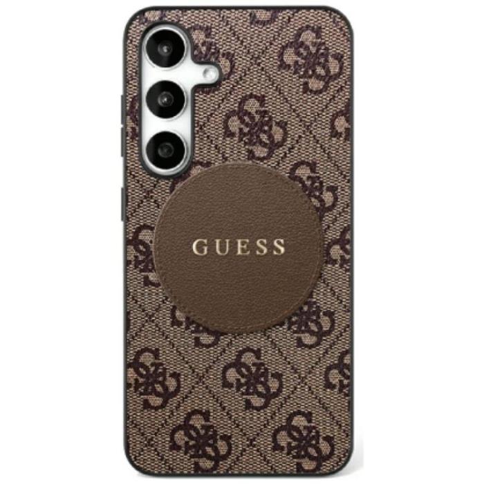 Guess - Guess Galaxy S25 Plus Mobilskal MagSafe Round Patch Classic Logo - Brun