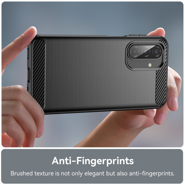 A-One Brand - Galaxy A17/A26 Mobilskal Carbon Fiber Brushed - Svart