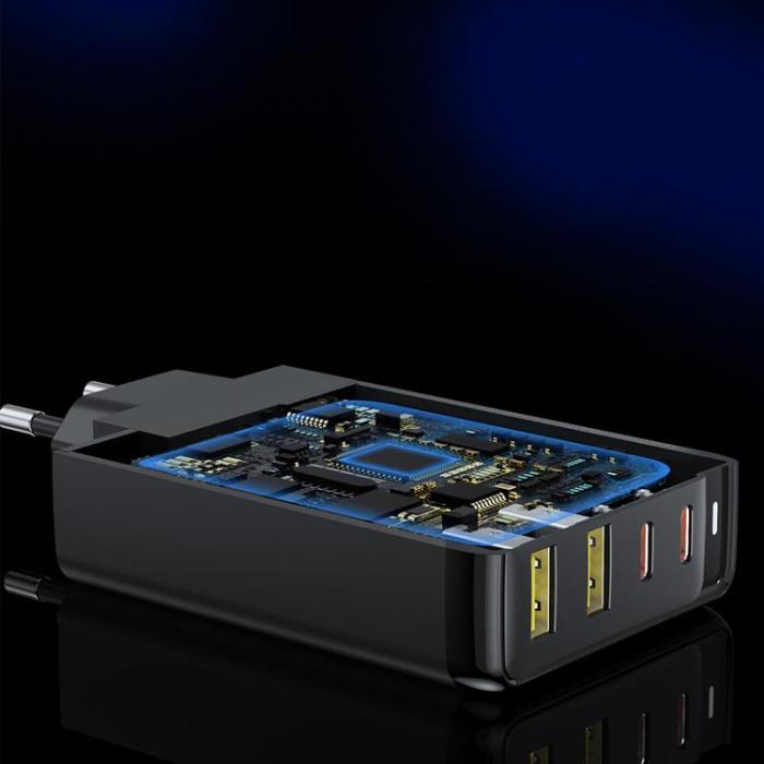 Choetech - Chotech 4-Ports Väggladdare Adaptrar GaN 140W - Svart