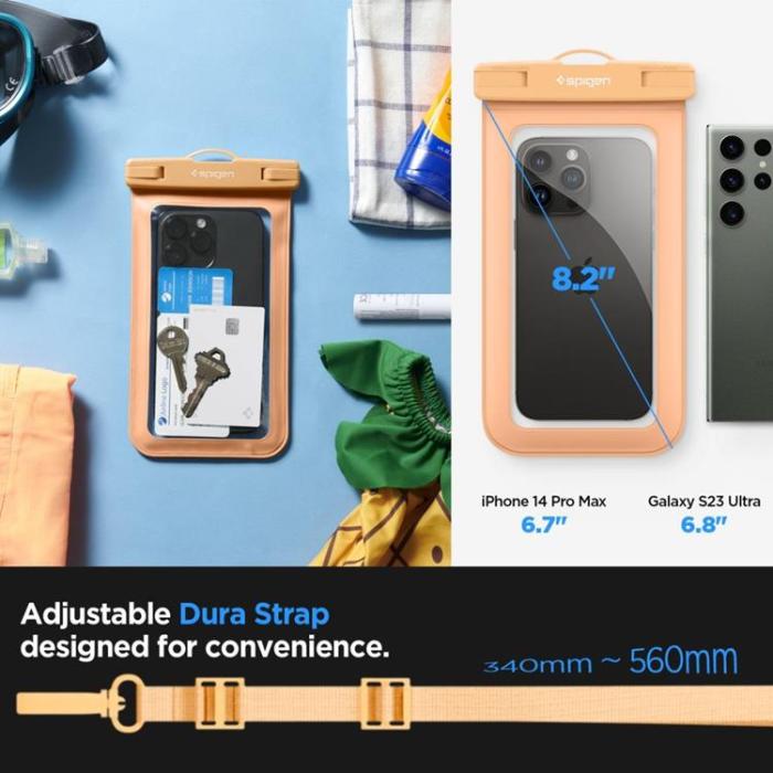 UTGATT - Spigen Vattentätt Universalt Mobilfodral - Apricot